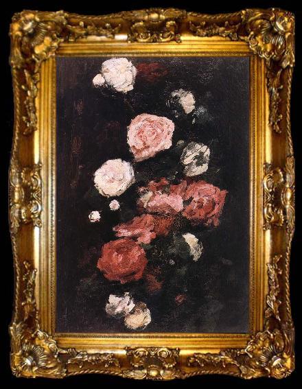 framed  Nicolae Grigorescu Roses, ta009-2